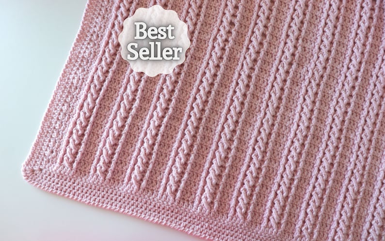 Crochet Easy Beginner Cable Blanket