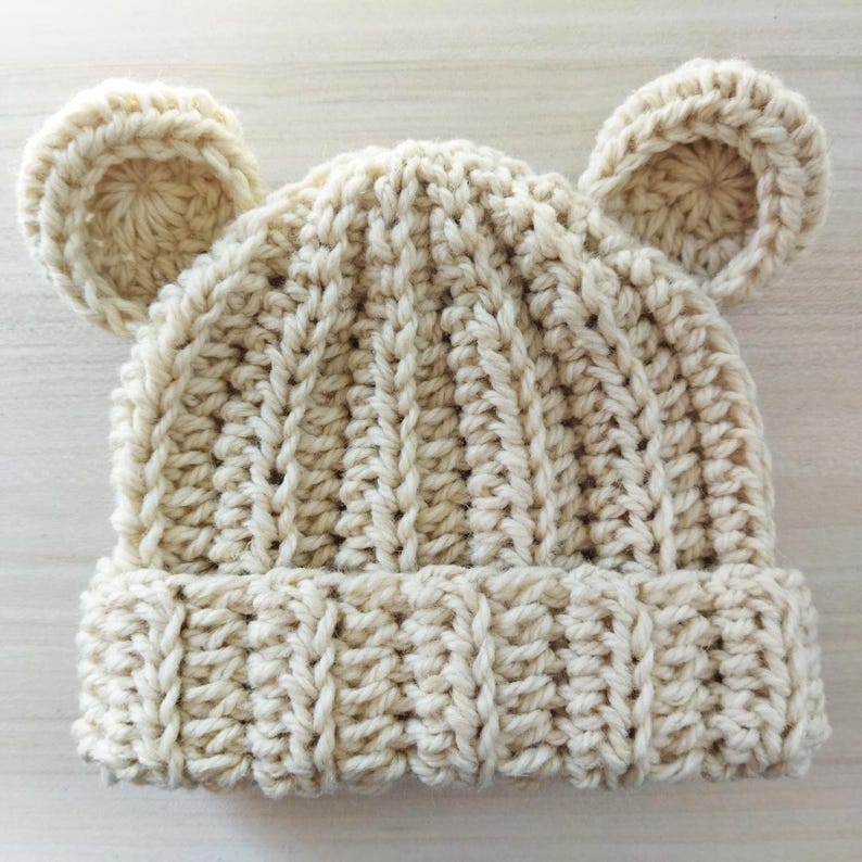 Newborn To Adult Crochet Bear Hat Pattern