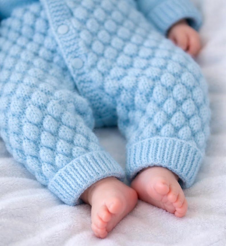 Baby Jumpsuit with Hood Knitting Pattern
