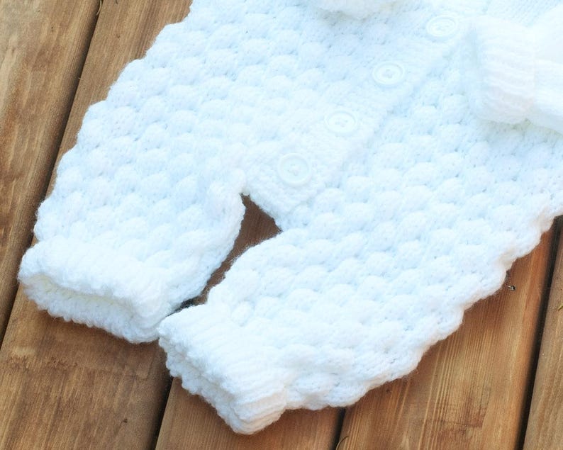 Baby Jumpsuit with Hood Knitting Pattern