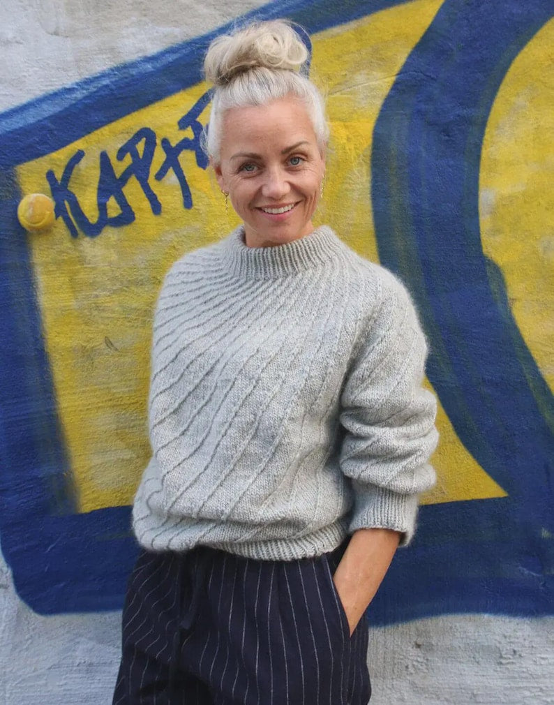 Spiral Yoke Pullover Knitting Pattern
