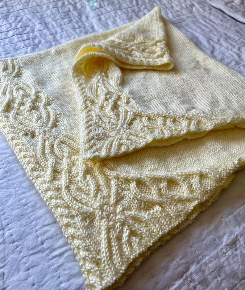 Fairytale Baby Blanket Cable Knit Pattern