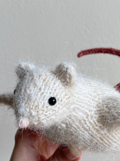 Small chonky toy plushie rat in a sweater Knitting Pattern