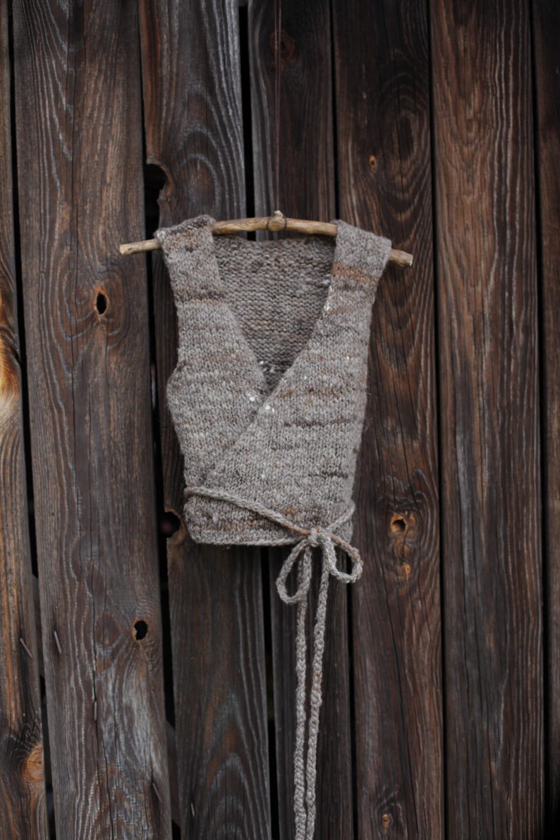 Wool Wrap Vest Knitting Pattern