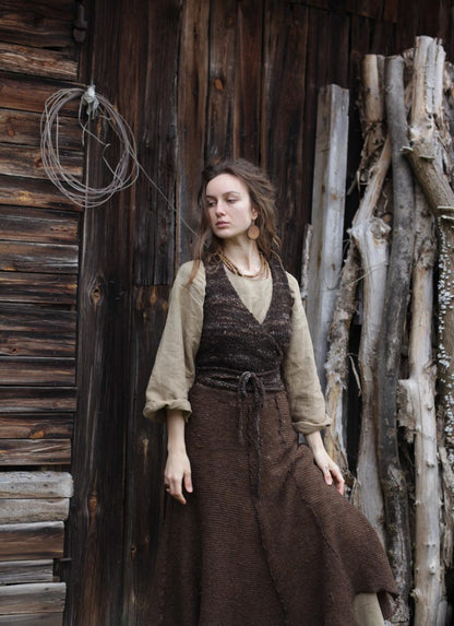 Wool Wrap Vest Knitting Pattern