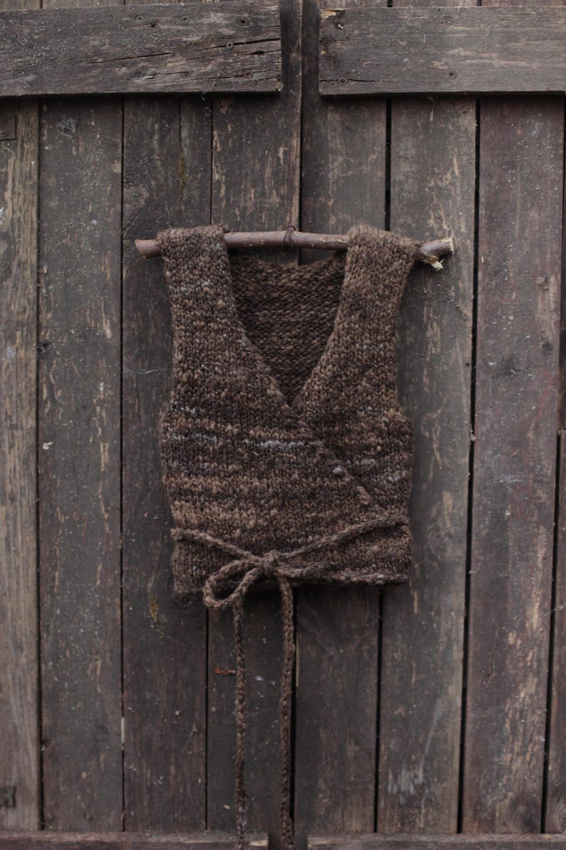 Wool Wrap Vest Knitting Pattern