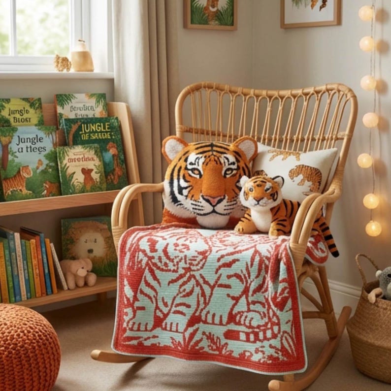 Cozy Stripes Blanket Overlay Mosaic Crochet Pattern