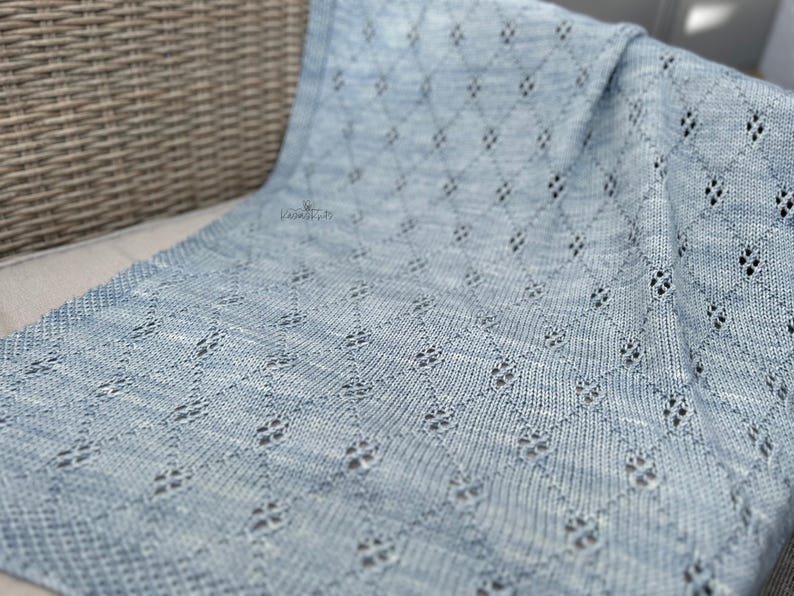 Little Gem Baby Blanket Knitting Pattern