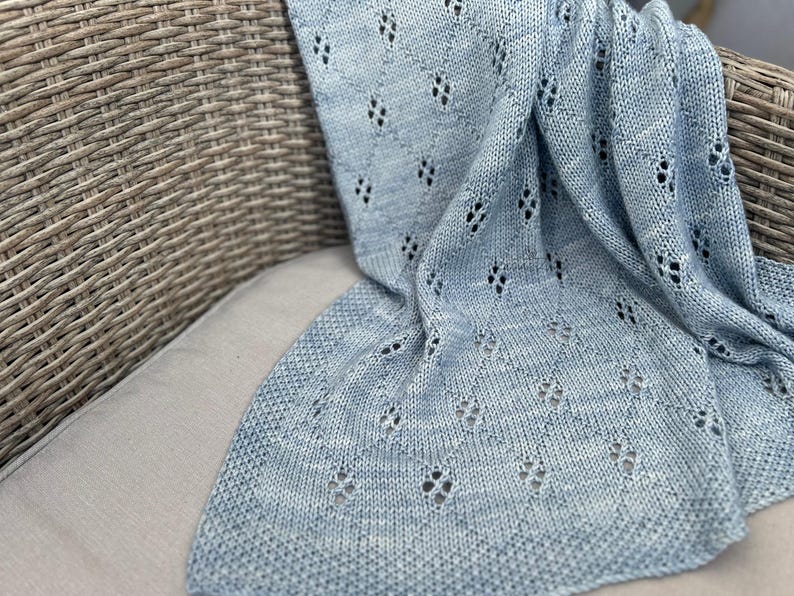 Little Gem Baby Blanket Knitting Pattern