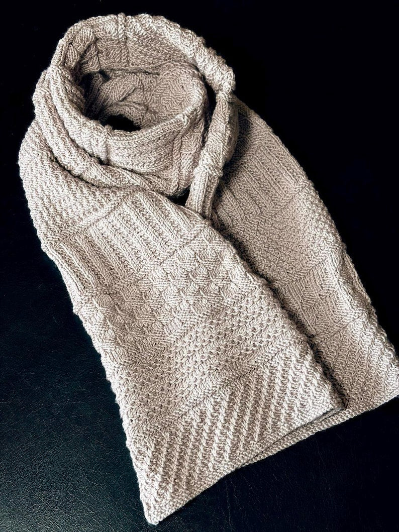 Reversible Textured Scarf Knitting Pattern