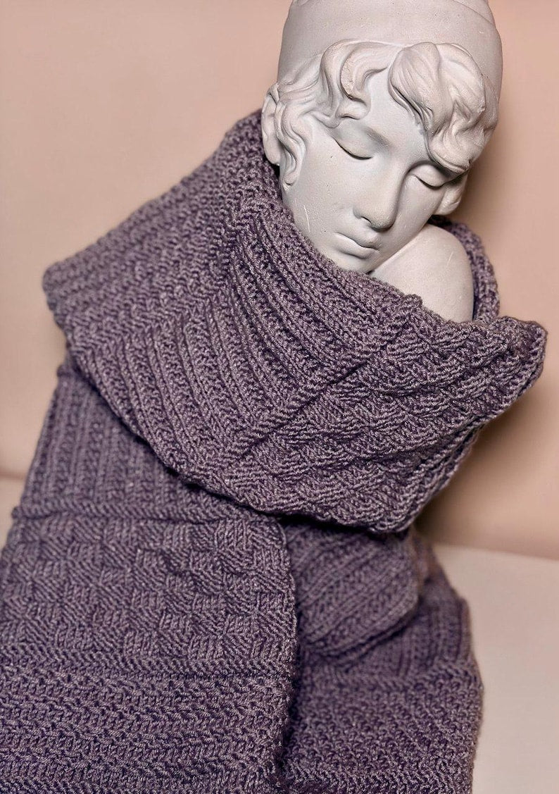 Reversible Textured Scarf Knitting Pattern