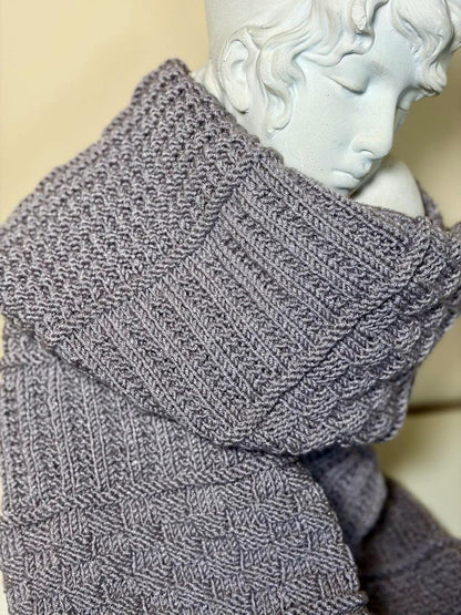Reversible Textured Scarf Knitting Pattern