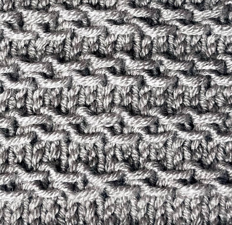 Reversible Textured Scarf Knitting Pattern