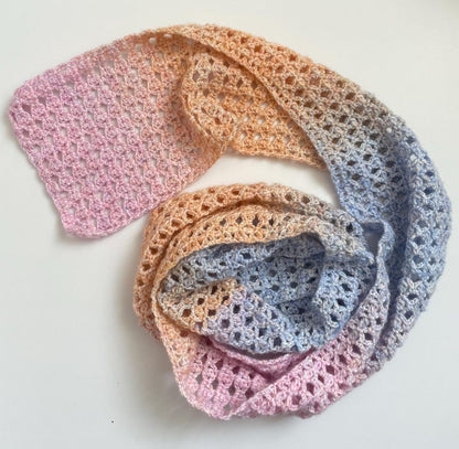 Summer Sunset Scarf Crochet Pattern