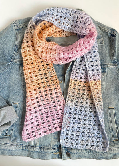Summer Sunset Scarf Crochet Pattern