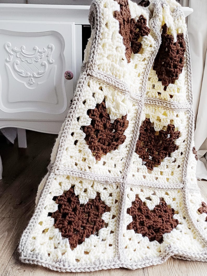 Crochet Heart Throw Pattern