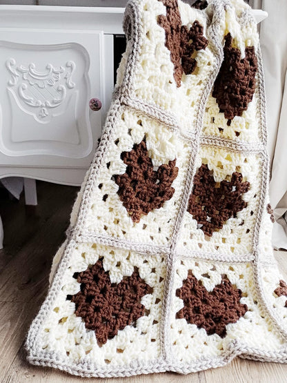 Crochet Heart Throw Pattern