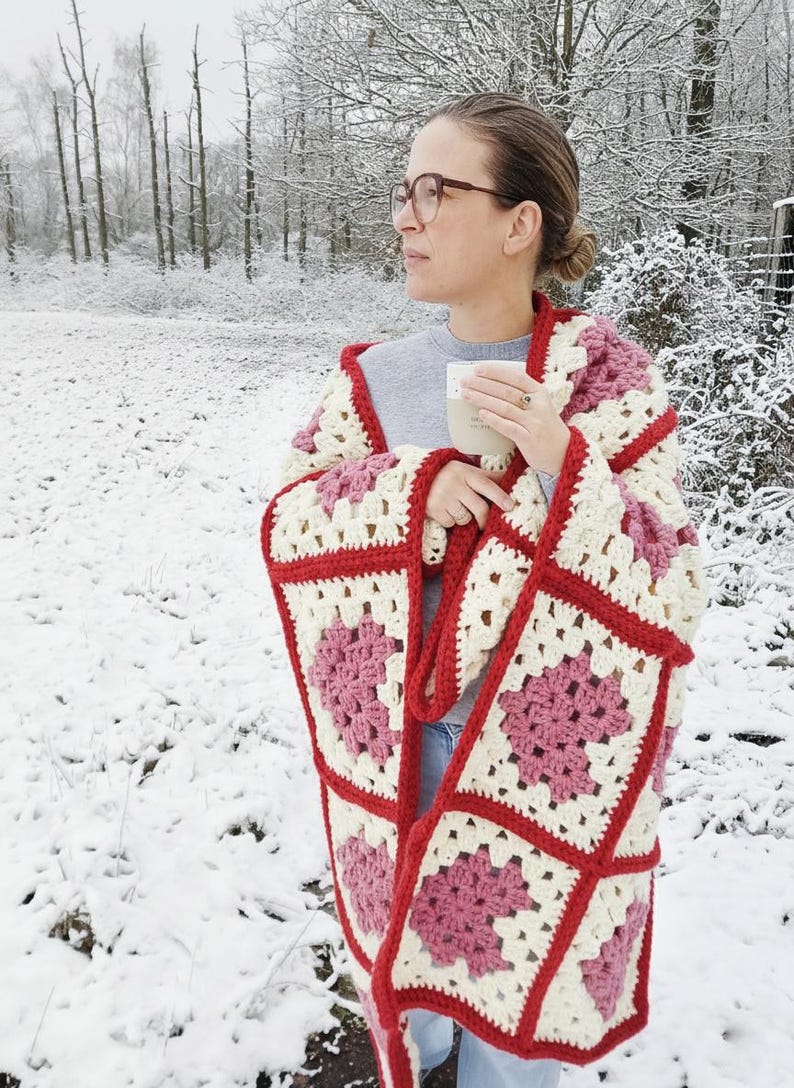 Crochet Heart Throw Pattern