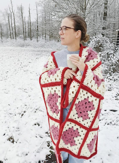 Crochet Heart Throw Pattern