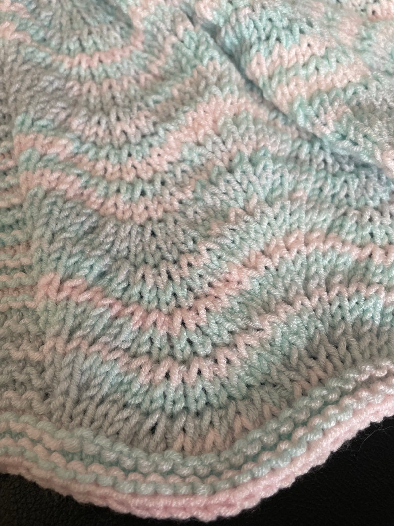 Easy Wave Knit Baby Blanket Pattern