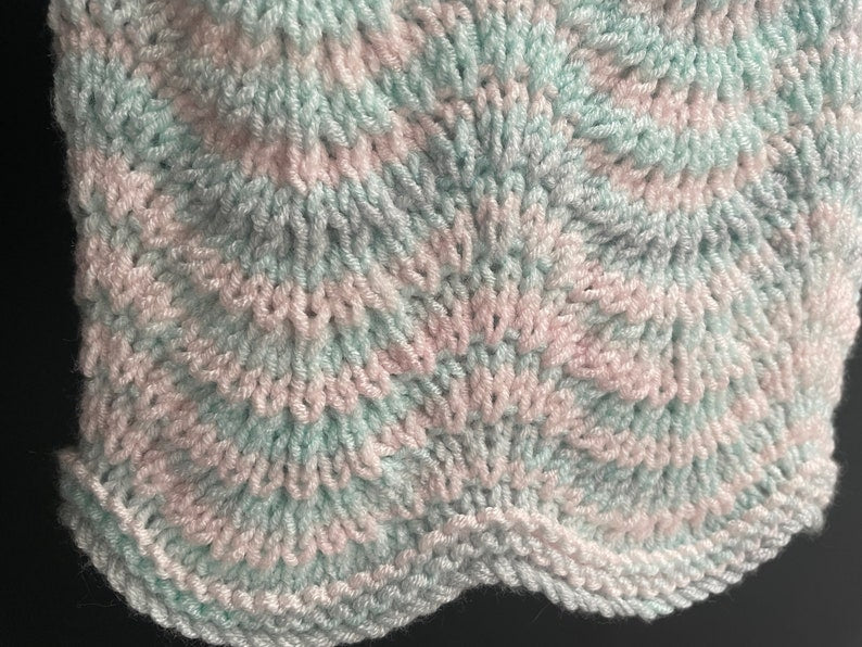 Easy Wave Knit Baby Blanket Pattern