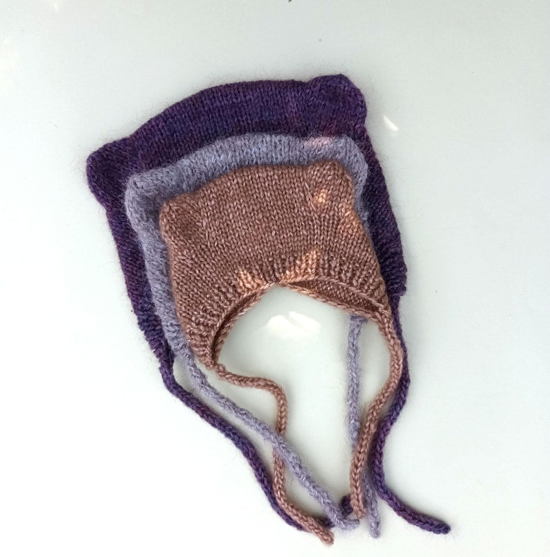 Bear Bonnet Knitting Pattern
