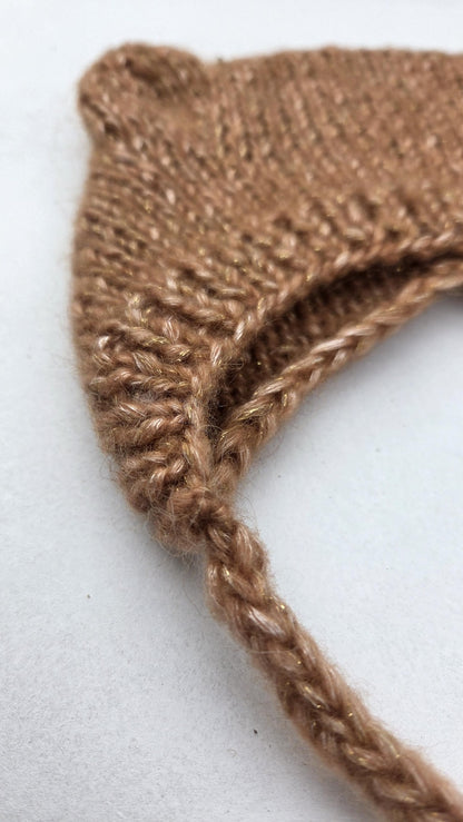 Bear Bonnet Knitting Pattern