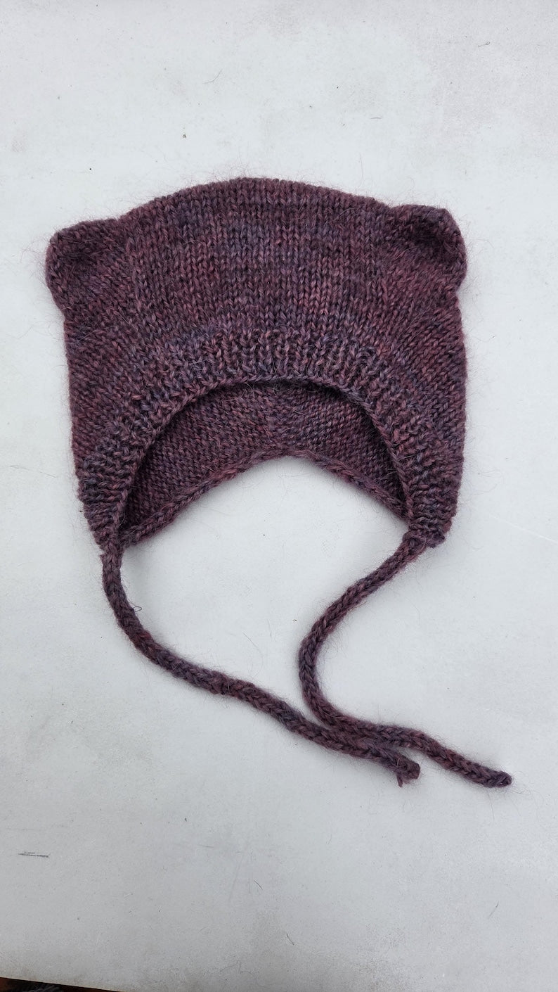 Bear Bonnet Knitting Pattern