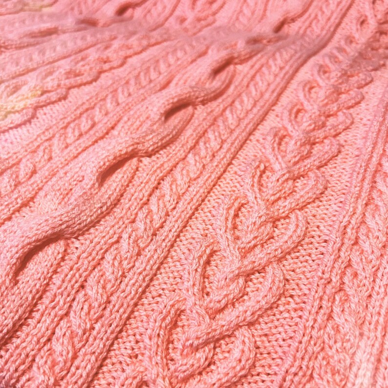 Sweetheart Baby Blanket Cable Knit PDF Pattern