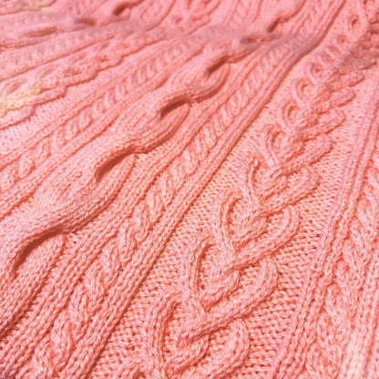 Sweetheart Baby Blanket Cable Knit PDF Pattern