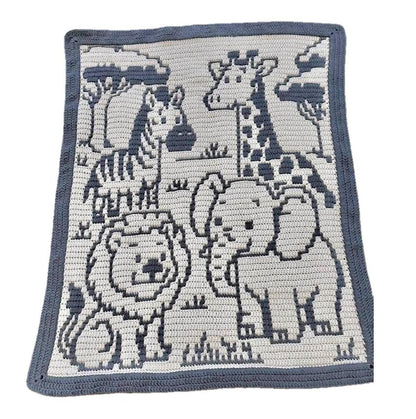 Safari Animals - Overlay Mosaic Baby Blanket Crochet Pattern