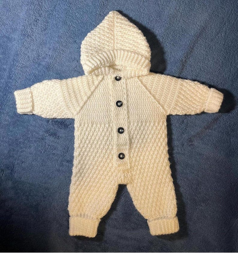 Hooded One Piece Jumpsuit crochet pattern