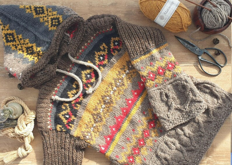 Easy Nordic fair isle sweater pattern