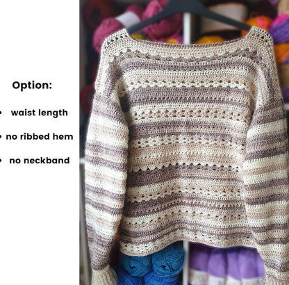 Crochet Sweater Pullover Pattern