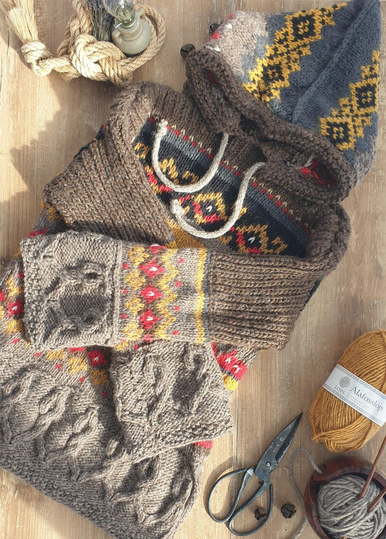 Easy Nordic fair isle sweater pattern