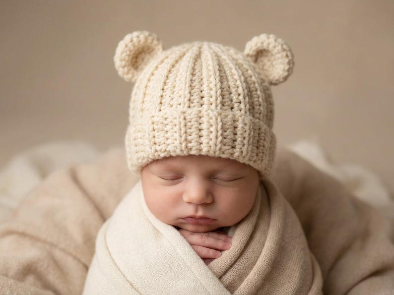 Newborn To Adult Crochet Bear Hat Pattern