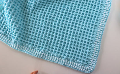 Crochet Easy Waffle Baby Blanket