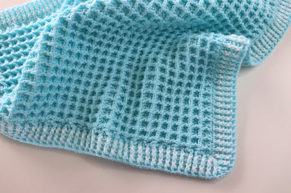Crochet Easy Waffle Baby Blanket