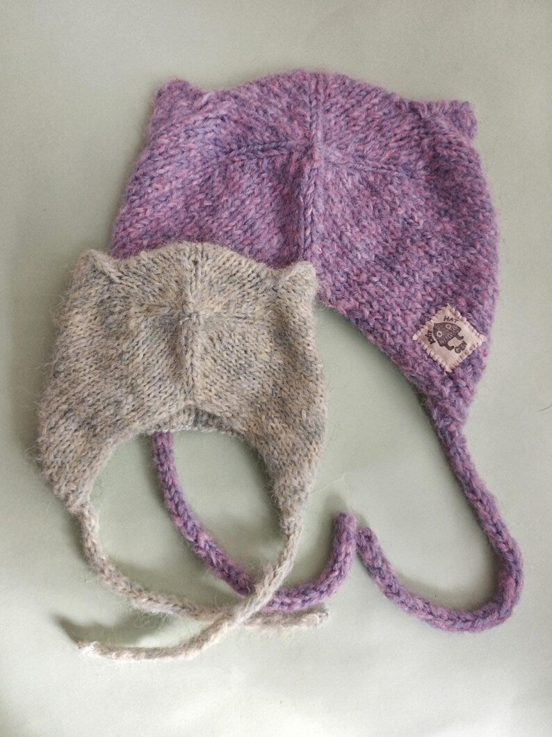 Cat Ears bonnet Knitting Pattern