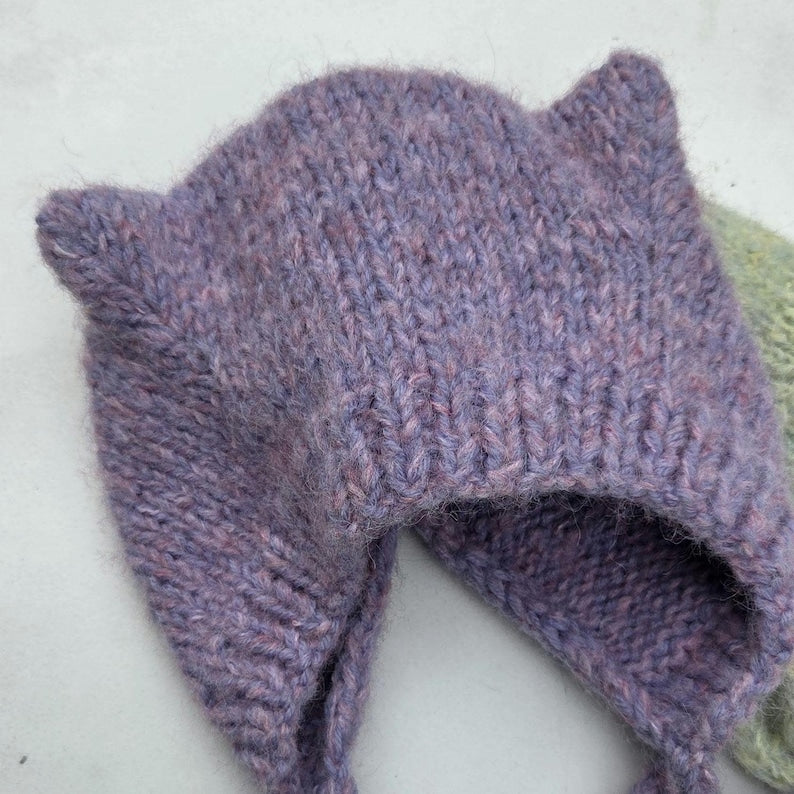 Cat Ears bonnet Knitting Pattern