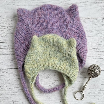 Cat Ears bonnet Knitting Pattern