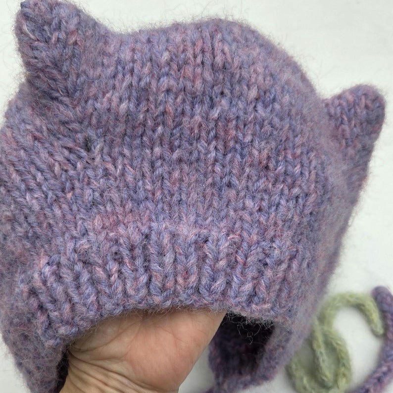 Cat Ears bonnet Knitting Pattern