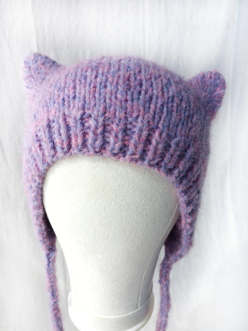 Cat Ears bonnet Knitting Pattern