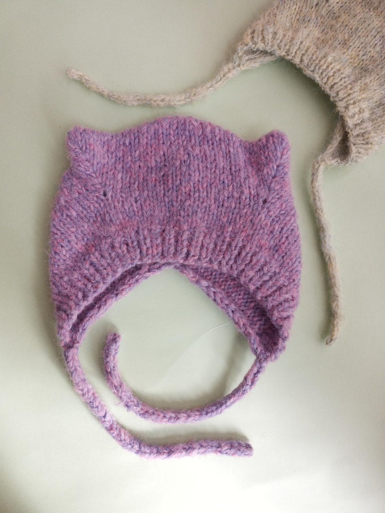 Cat Ears bonnet Knitting Pattern