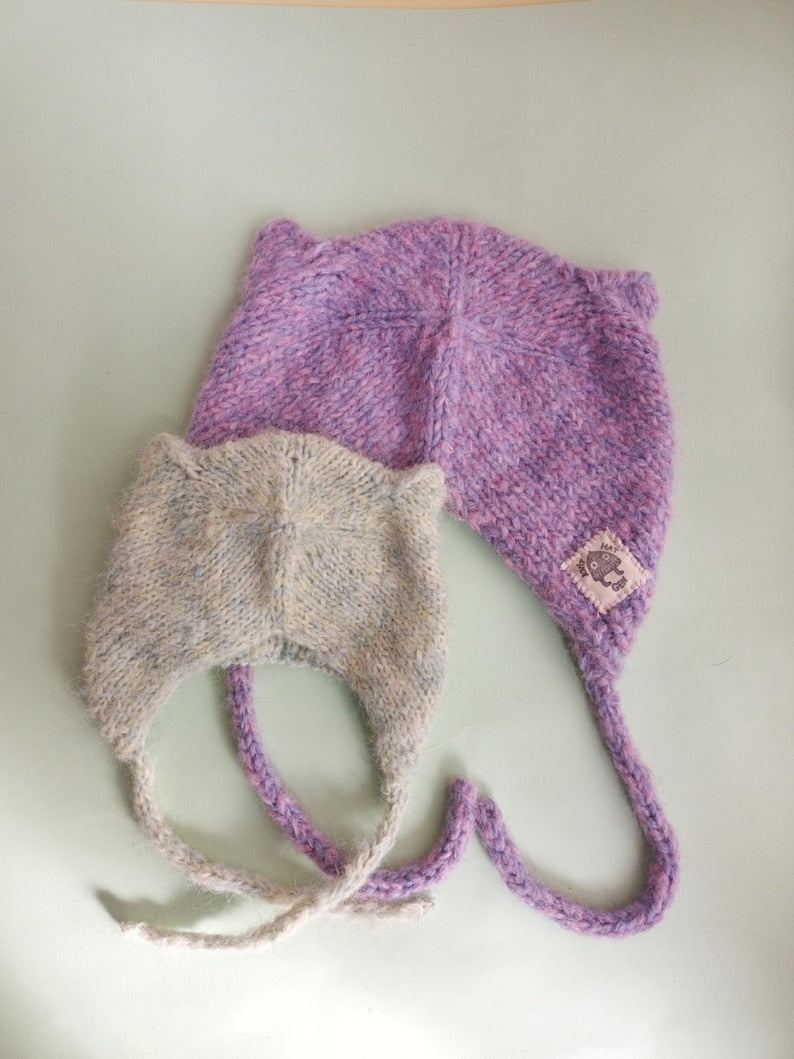 Cat Ears bonnet Knitting Pattern