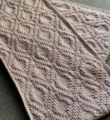 Shadow Reversible Easy Knit Scarf Pattern