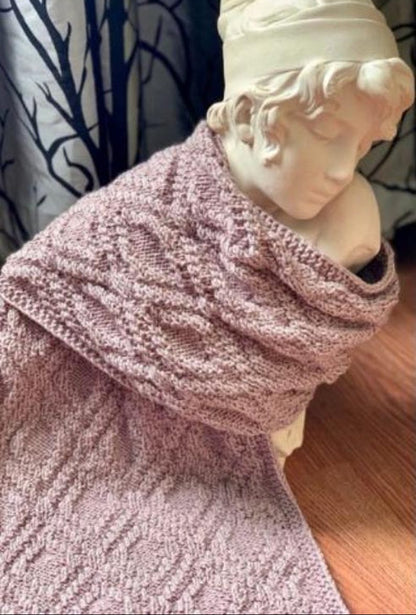 Shadow Reversible Easy Knit Scarf Pattern