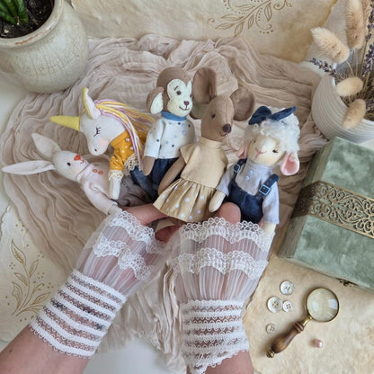 6 Inch Animal Doll Sewing 5 Tiny Toys & Clothes Patterns