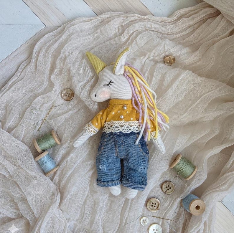 6 Inch Animal Doll Sewing 5 Tiny Toys & Clothes Patterns