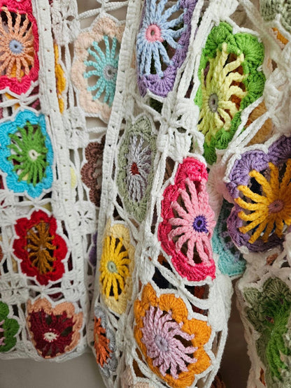 Crochet Flower Cardigan PDF Pattern